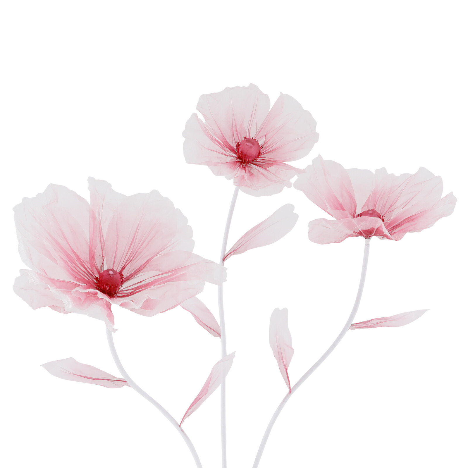 3-Head Artificial Flowers Floral Bridal Wedding Bouquet Home Party Decor