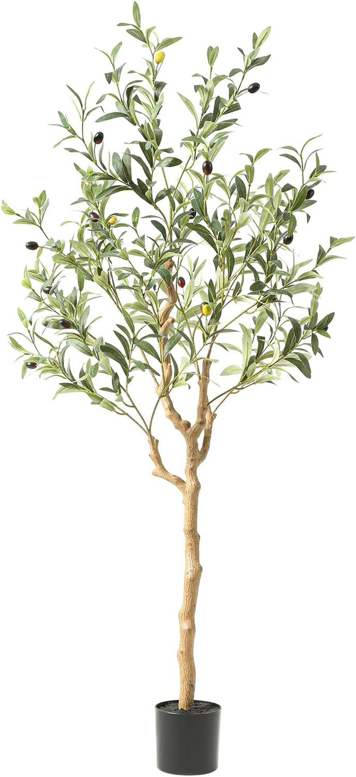 Tall Faux Olive Tree，4Ft(48In) Realistic Texture Potted Silk Artificial Olive Tr
