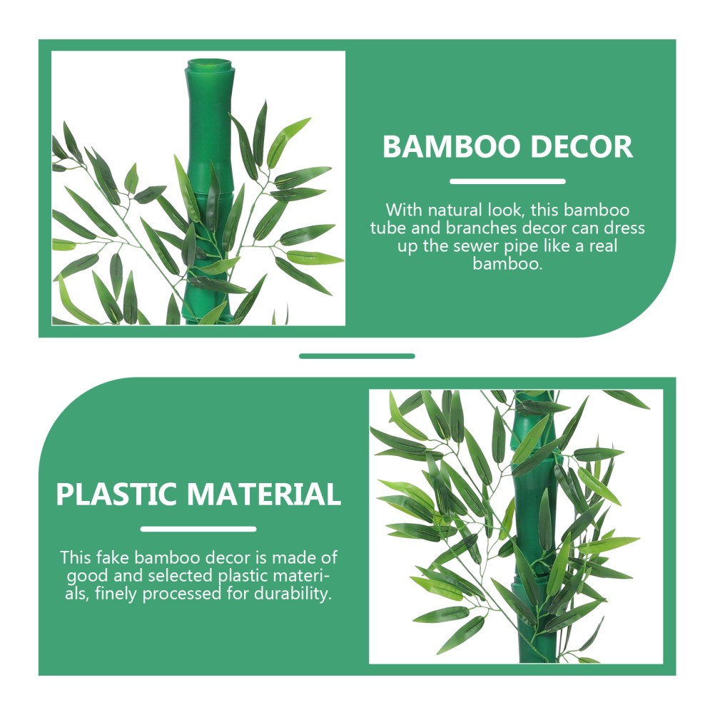 Simulated Bamboo Decorative Tube Balcony Artificial Greenery Branches