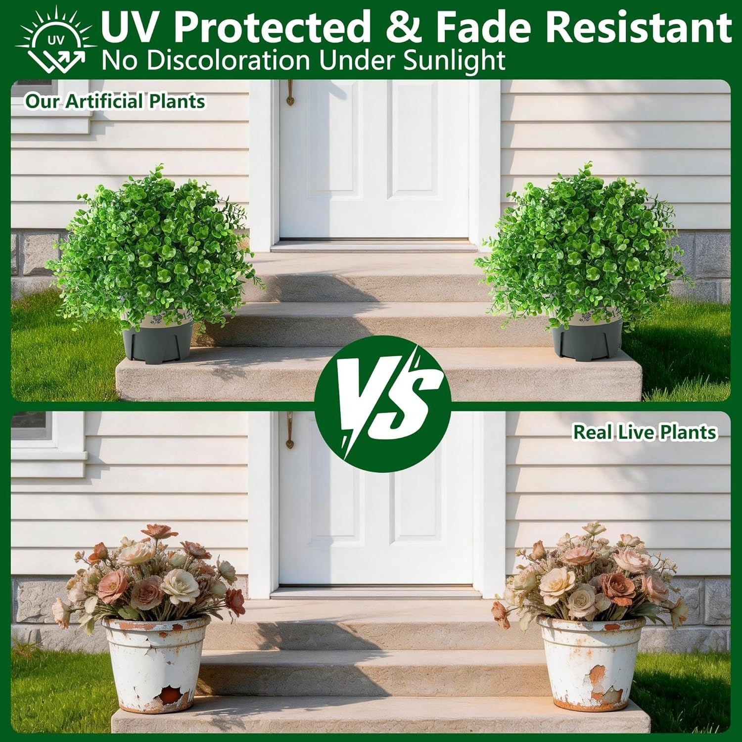 Elegant 14-Inch Potted Boxwood Topiaries – UV-Resistant Greenery for Any Space