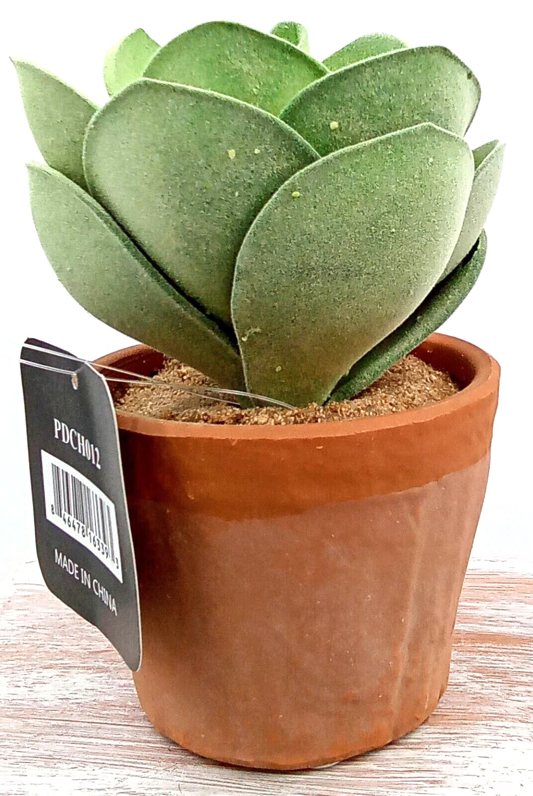 Succulent Clay Pot Planter Artificial Faux Dirt Foam Plastic Green Floral 5×2.5″