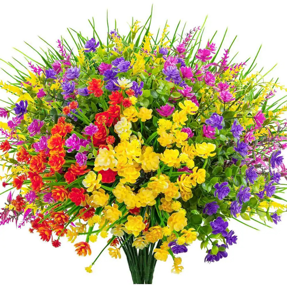 13.8 In. Multi Color Indoor/Outdoor 16-Bundles Artificial Flower Wheat Grass