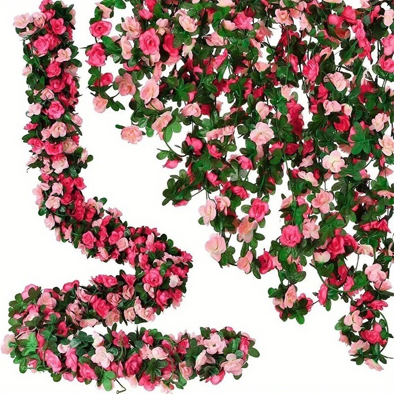 Artificial Rose Flower Vine Wall Hanging Wedding Garden Arch DIY Decor