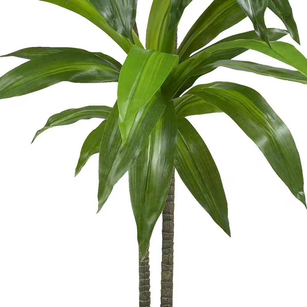 Real Touch 48 In. Artificial H Green Dracaena Silk Plant