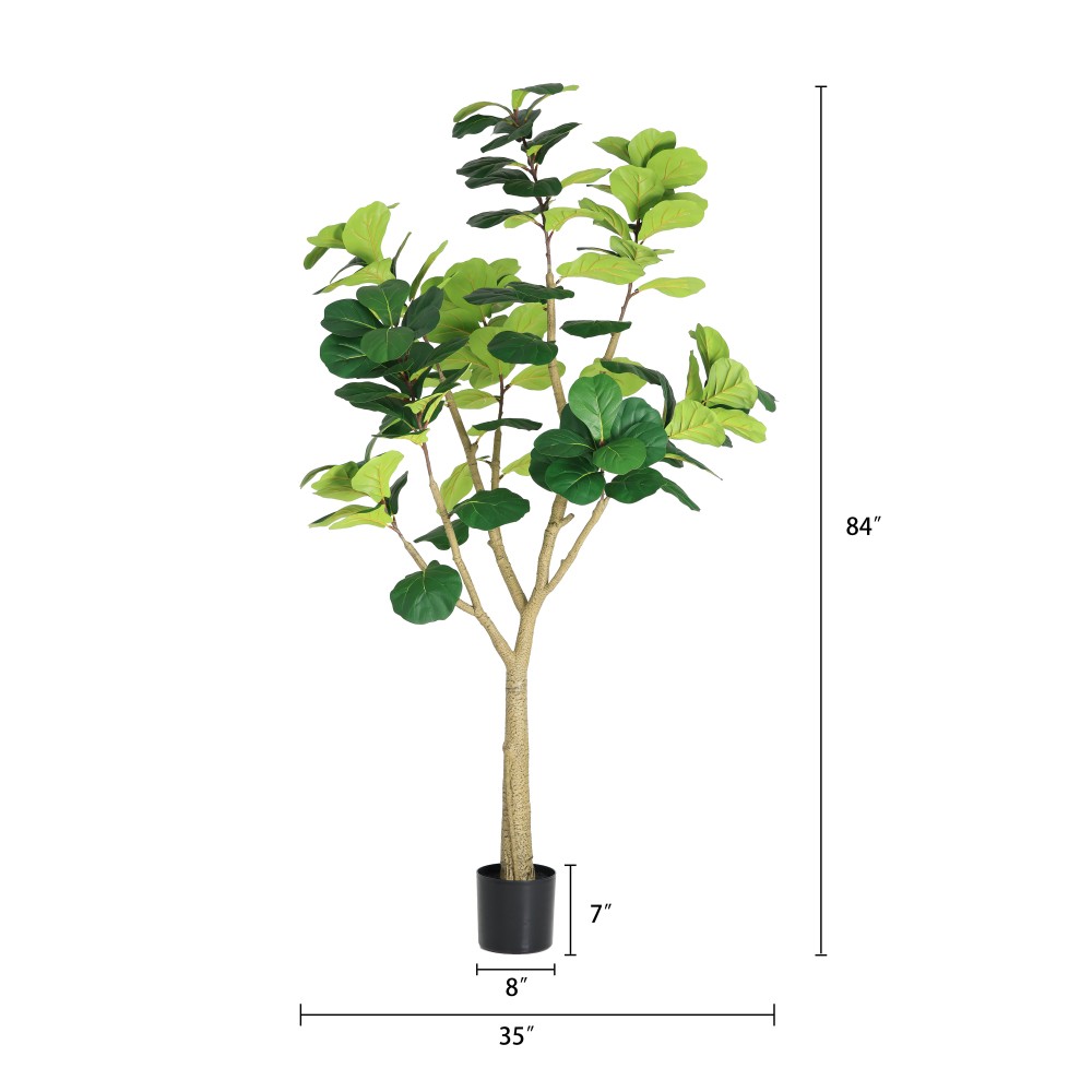 6ft Artificial Fiddle Leaf Fig Tree Faux Potted Plant Indoor Decor