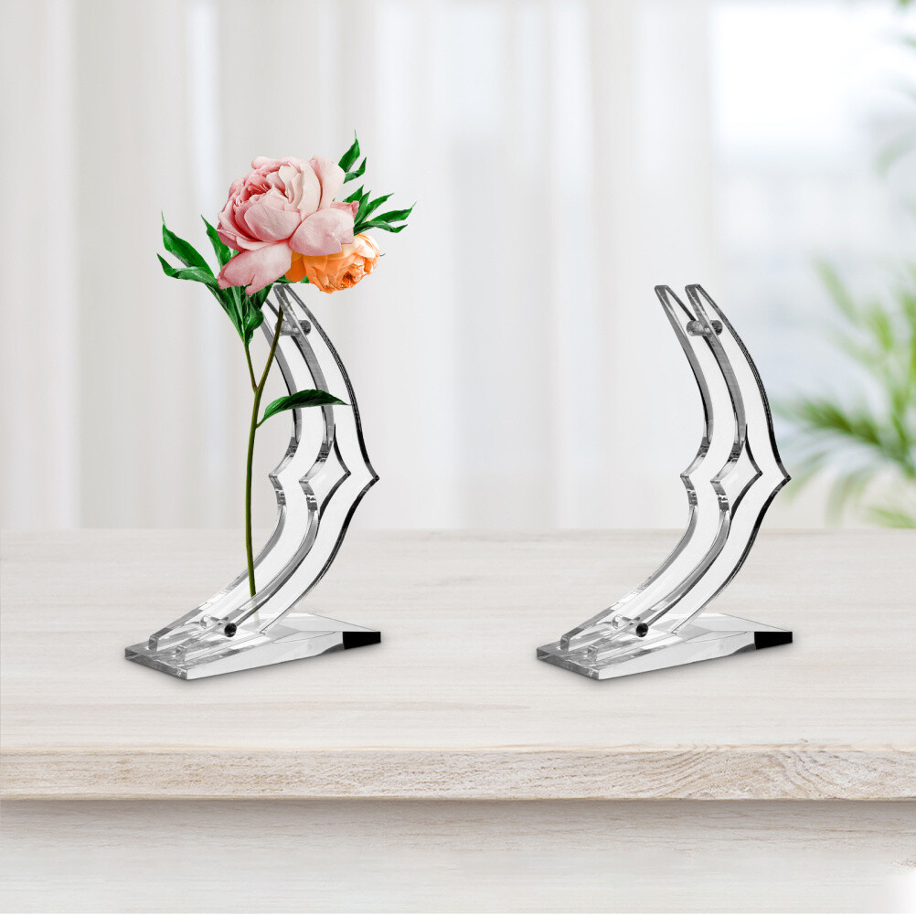 Acrylic Rose Display Stand Rose Flower Stem Holder Support Base Decoration