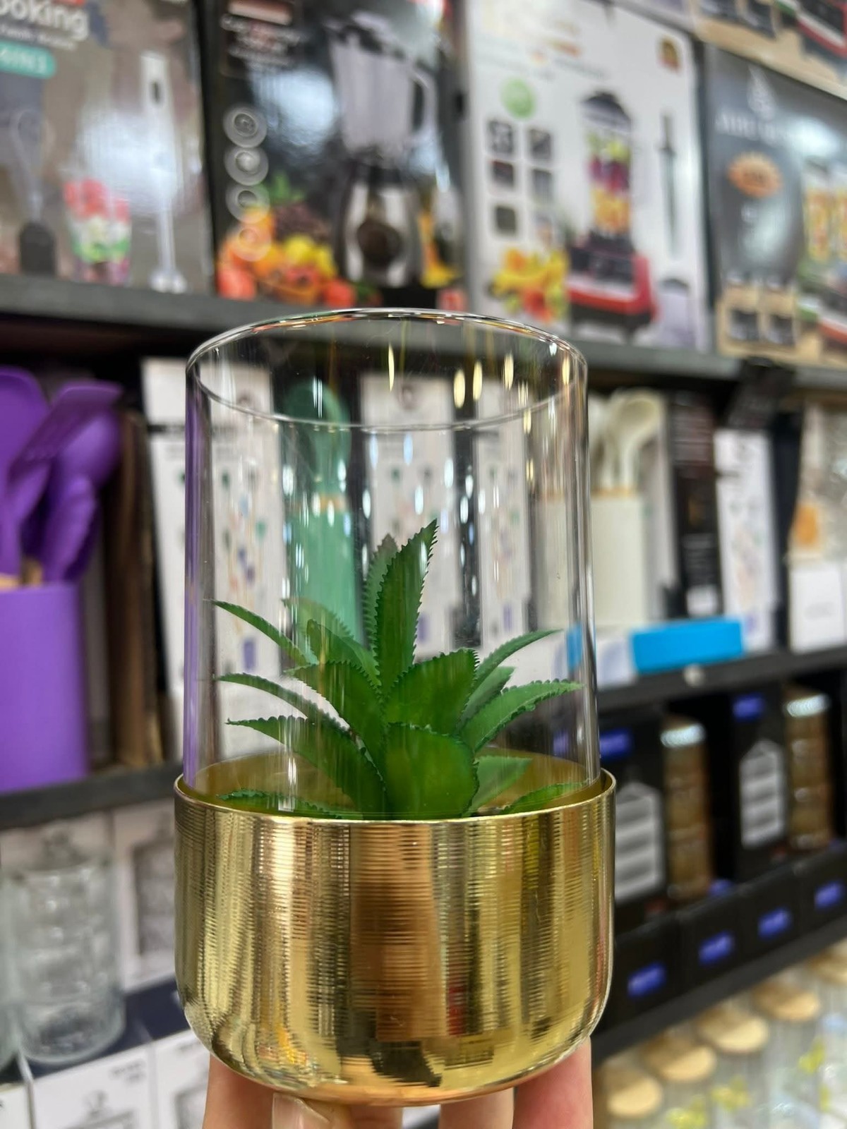 Gold Metal Wire Planter Artificial Succulent Pot Bird Crystal Modern Decor Gift