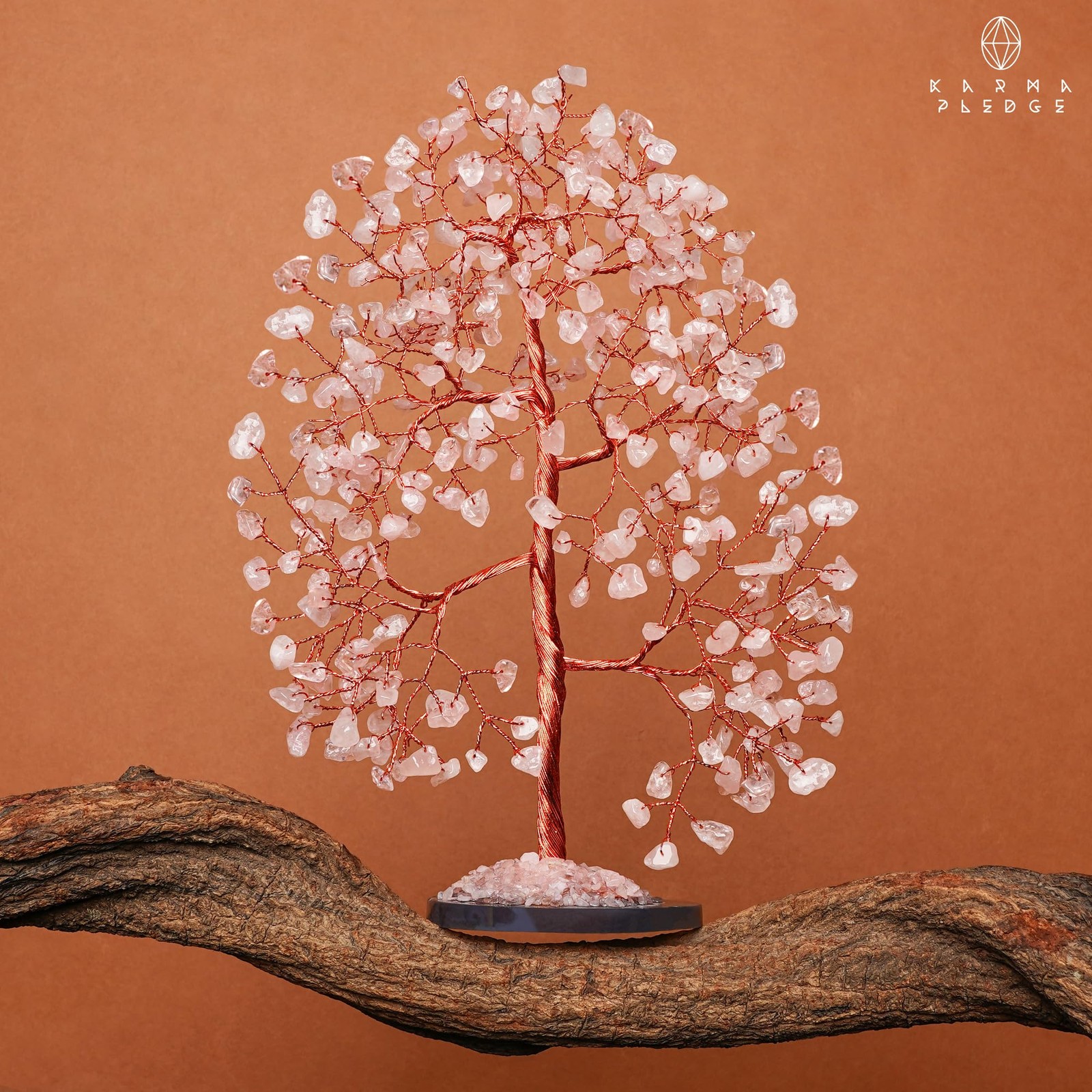 Rose Quartz Crystal Tree of Life Birthday Gifts for Women, Men, Frineds, Hand…