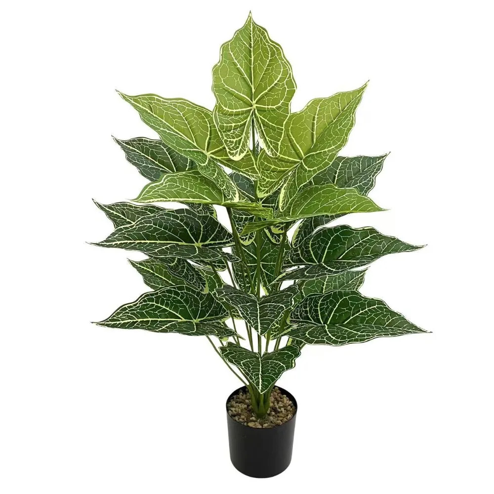 24 Artificial Green Fairy Taro Leaves Monstera Plant Indoor / Outdoor Decoration
