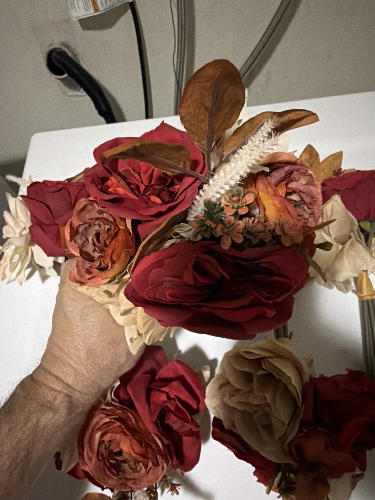 ASHLAND FALL 6 Bouquet SETS RONUNCULUS & ROSE Home Party Decor