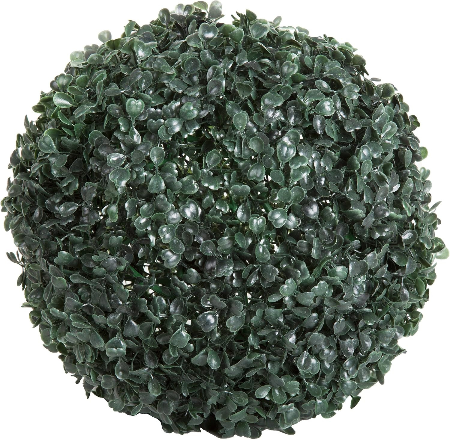 Boxwood Plant – 11In Faux Outdoor Topiary Pre-Lit with Solar Leds – Artificial B