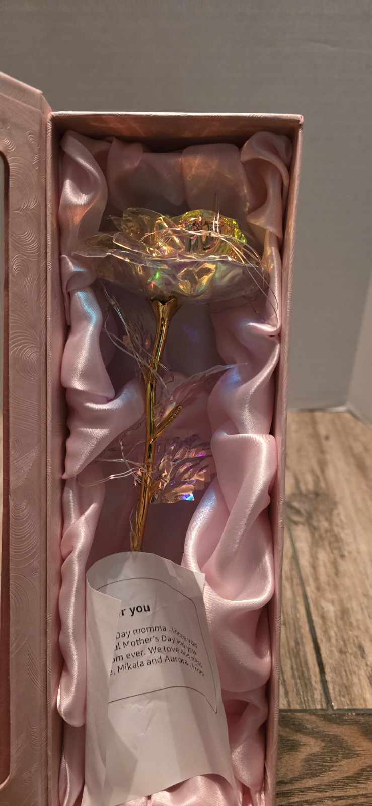 Icreer Colorful Galaxy Rose Gold Foil Artificial Rose in Gift Box Mother’s…