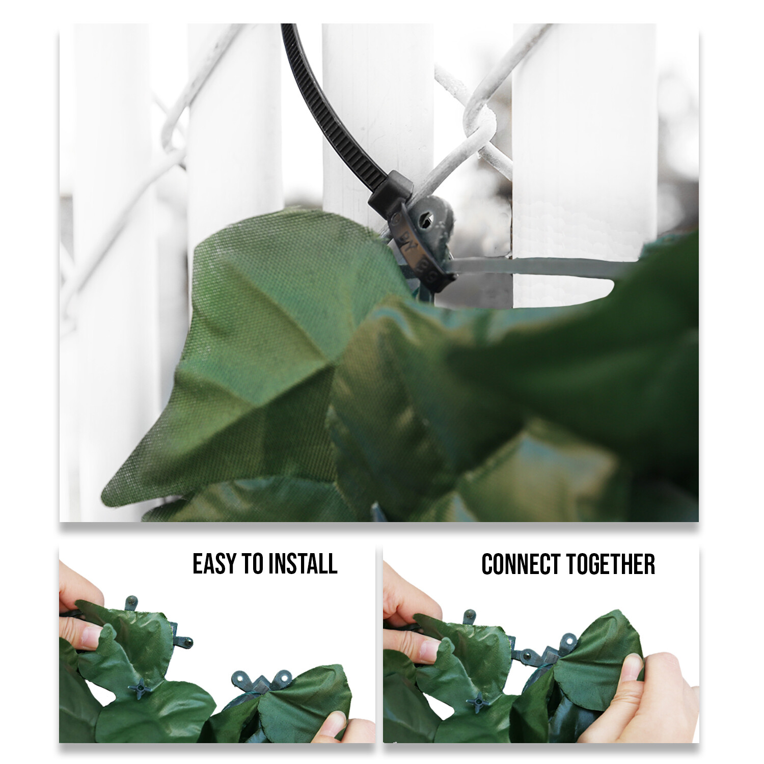 3/4/6 ft Artificial Faux Ivy Laurel Leaf Fence Privacy Screen Wall Plant Decor
