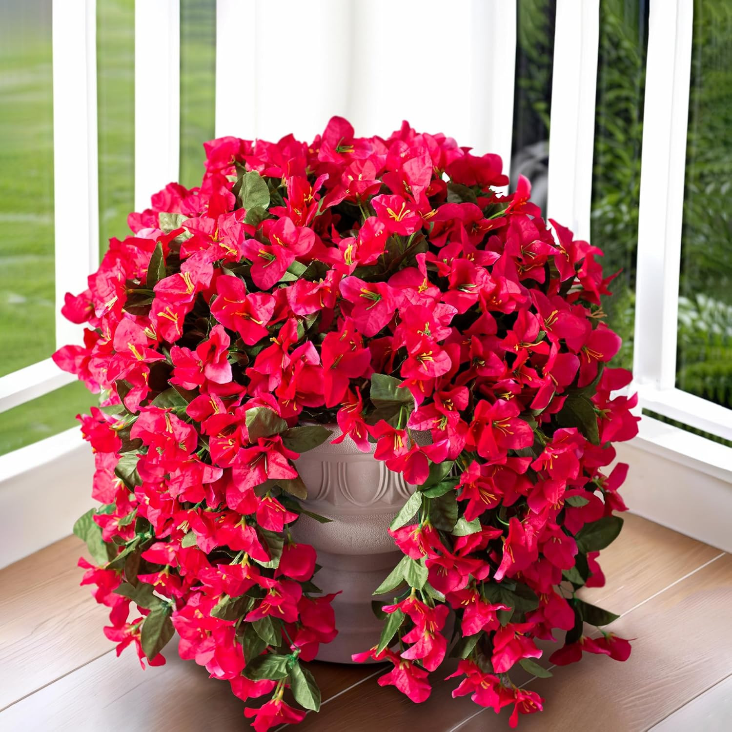 Faux Bougainvillea Artificial Flowers Plants for Outdoors outside Decoration, 2