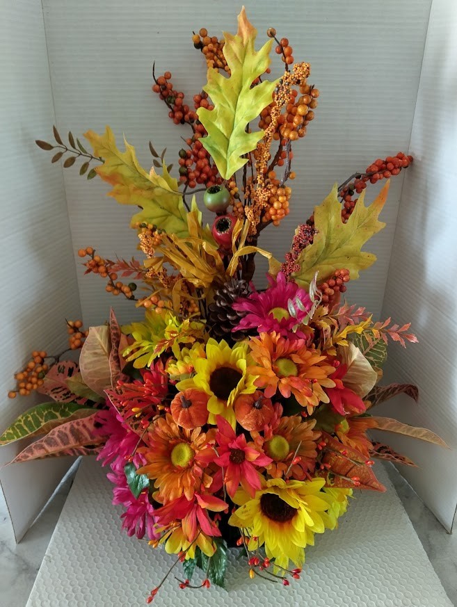 Very large fall table centerpiece