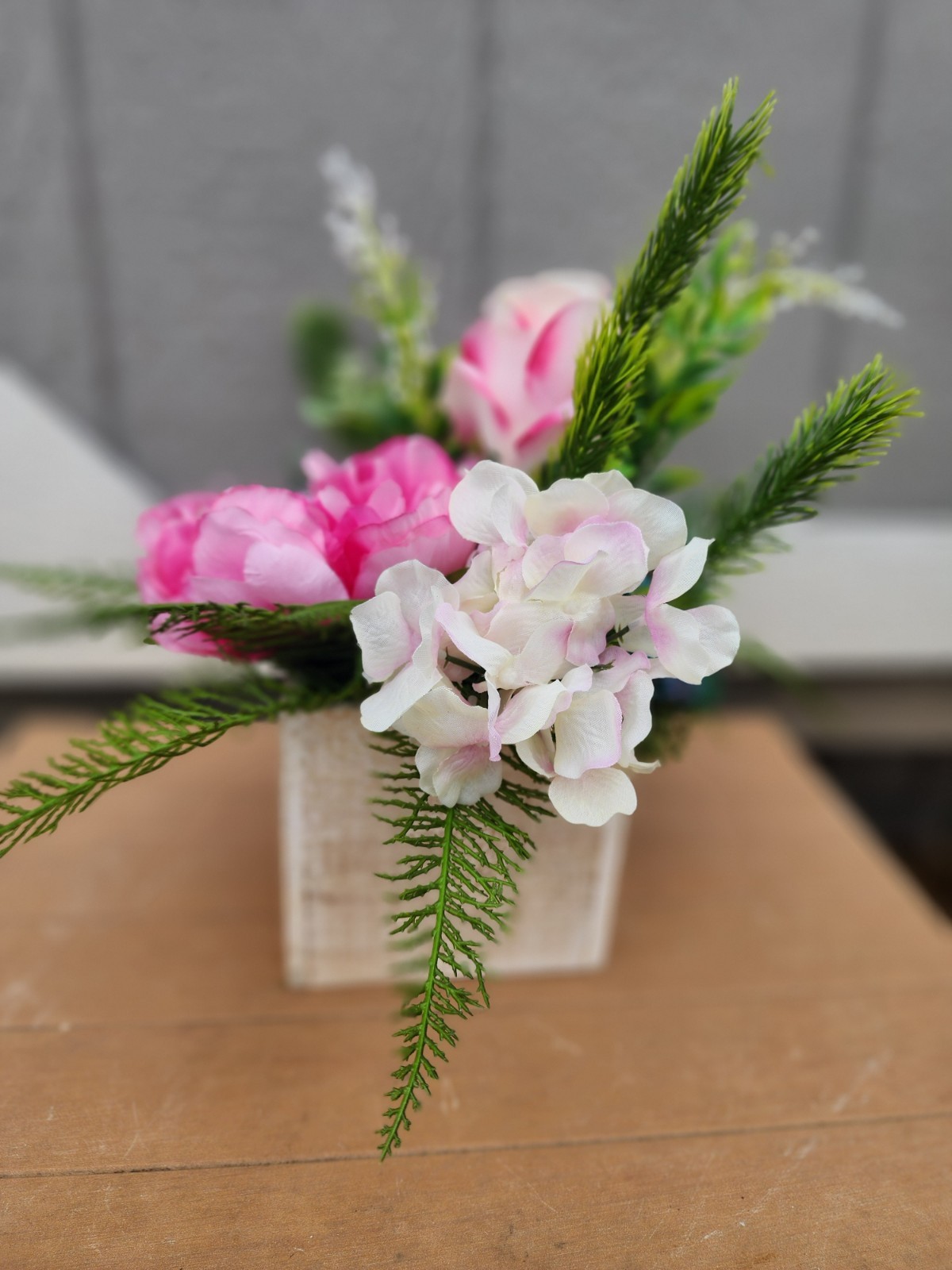 The Demi Princess Rose, Peony & Hydrangea Centerpiece Elegant Spring Floral
