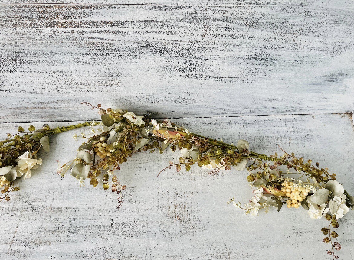 Mixed Cream Fall Farmhouse Floral Garland NEW 40”