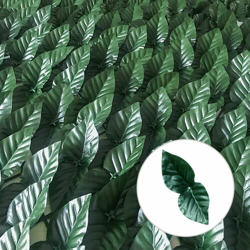 Artificial Wall Hedge Privacy Screens Fence Panel Faux Leaf Grass Mat Yard Decor