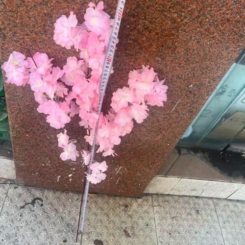 50PCS Silk Cherry Blossom Branches – Realistic Fake Flowers for Weddings, Home D