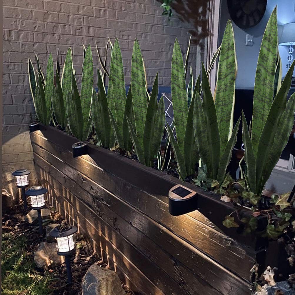 4 Pcs Artificial Plants 30″ Sansevieria Snake Plant Plastic Greenery Perfect …