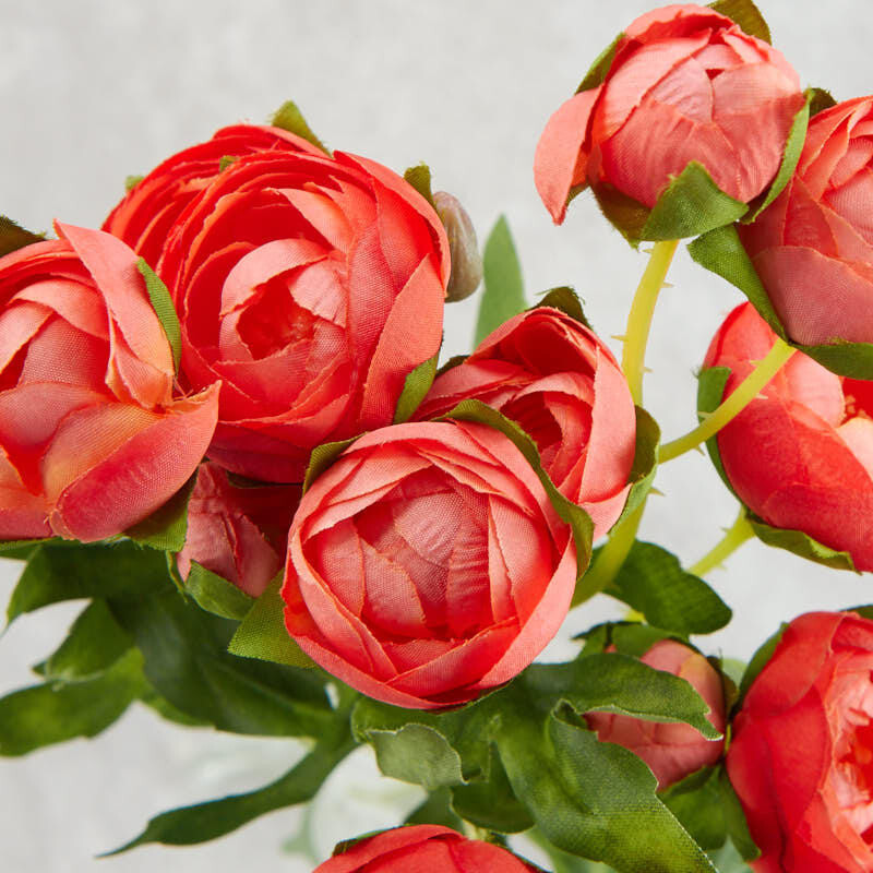 Set of 2 Salmon Artificial Ranunculus 22″ Floral Sprays