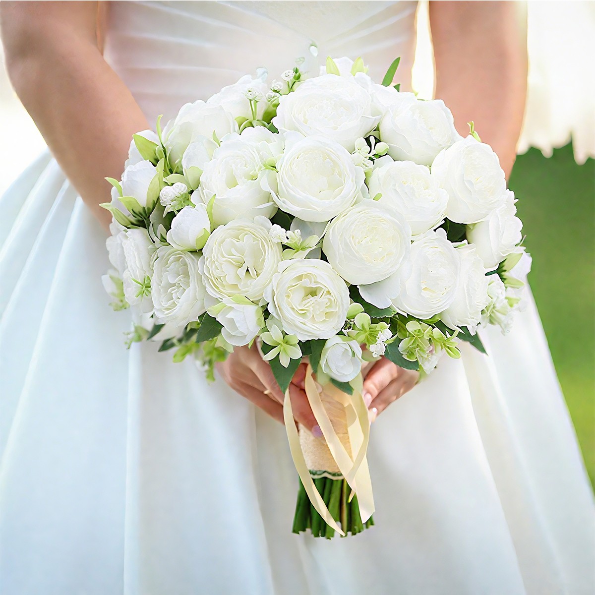 Artificial Peony Silk Flowers for Arrangement Wedding Bouquet Home Party Decor