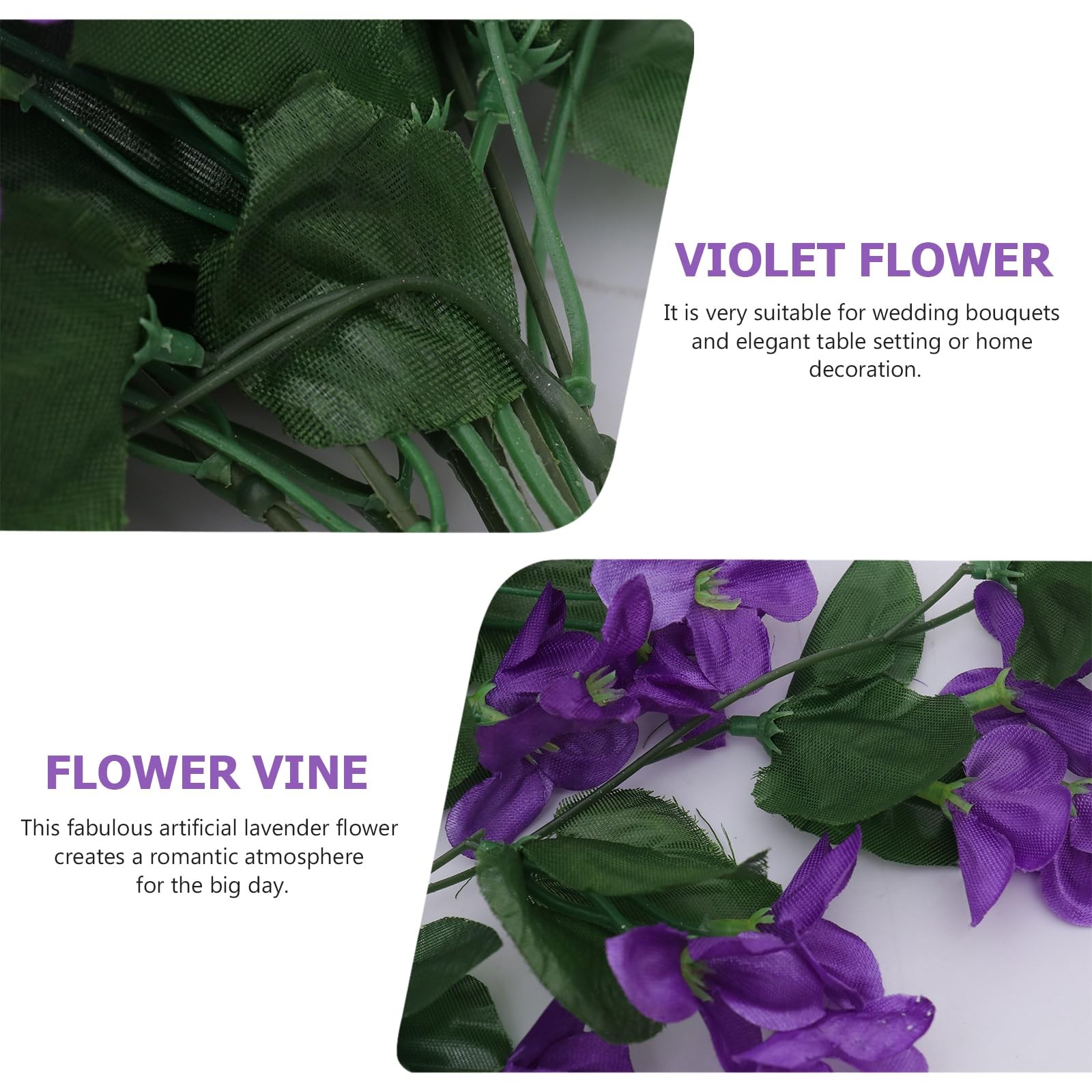 4petals Artificial Flower Hanging Flowers Violet Simulation Vine Wedding Home…