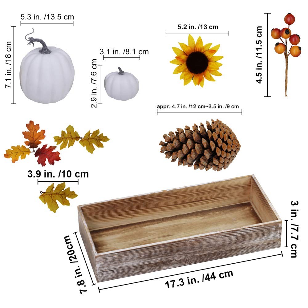 Bulk Assorted Artificial White Pumpkins Fall Centerpiece Artificial Maple Lea…