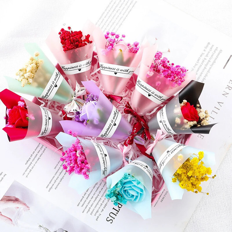VALENTINES DAY SOAP ROSE BOUQUET Gift Decoration Girls New