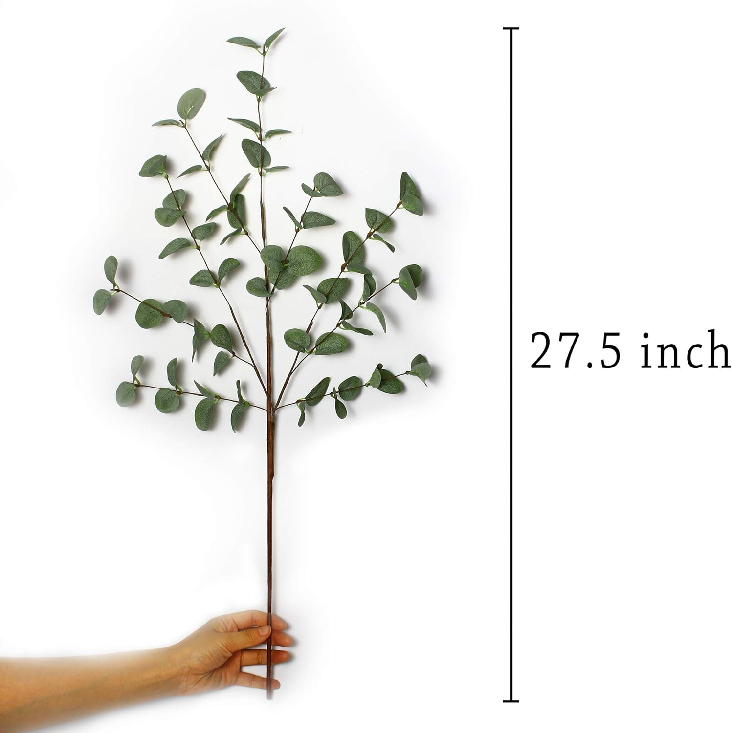 6 Pcs 27″ Eucalyptus Stems Greenery Stems Eucalyptus Leaf Spray in Green Silk Pl