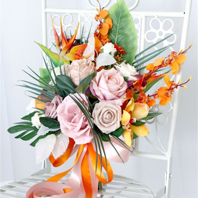 Romance Bridal Tossing Bouquet for Bridesmaids Wedding Ceremony Bride Flowers