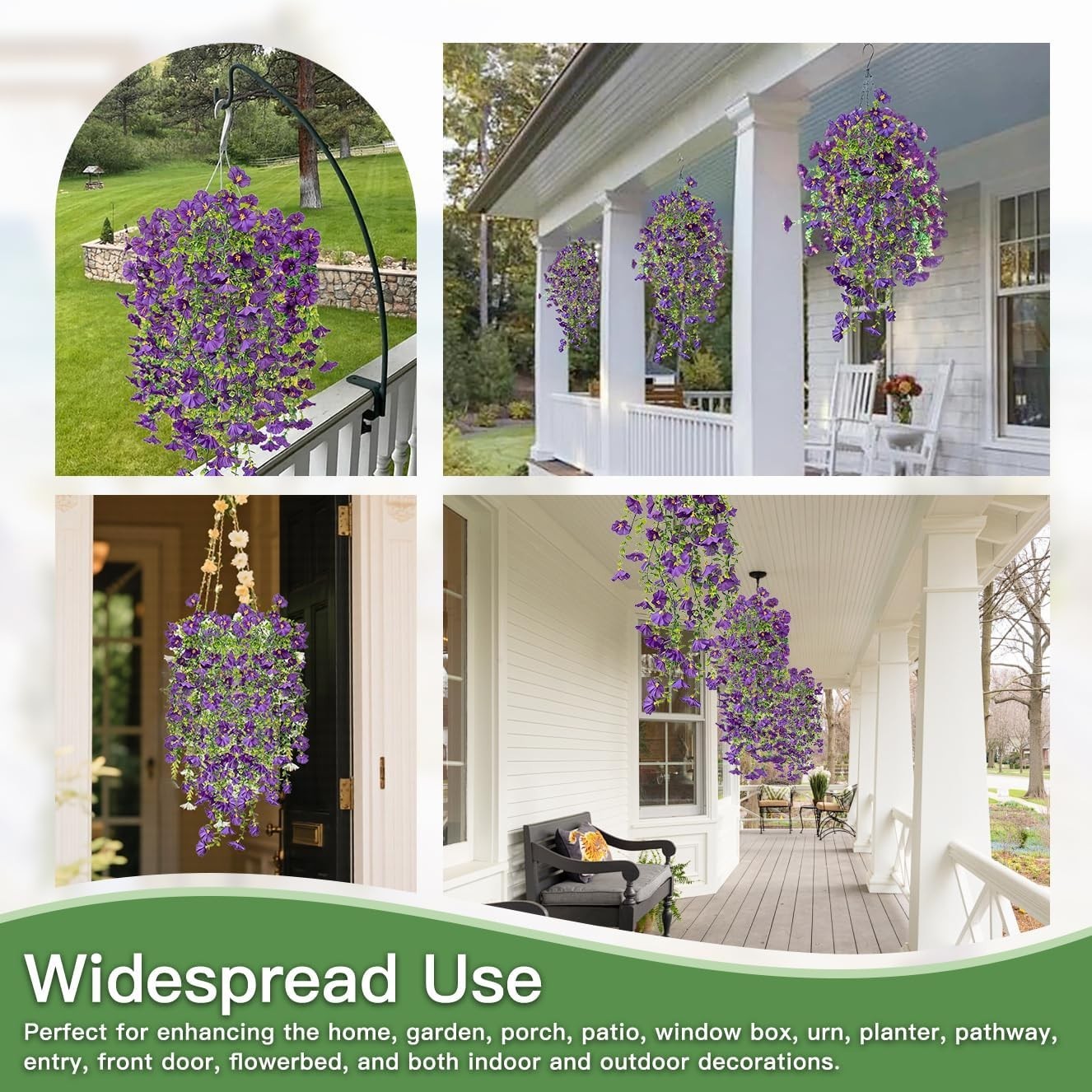 Artificial Flowers for Outdoors Fake Morning Glory Hanging Flower Decoration,…