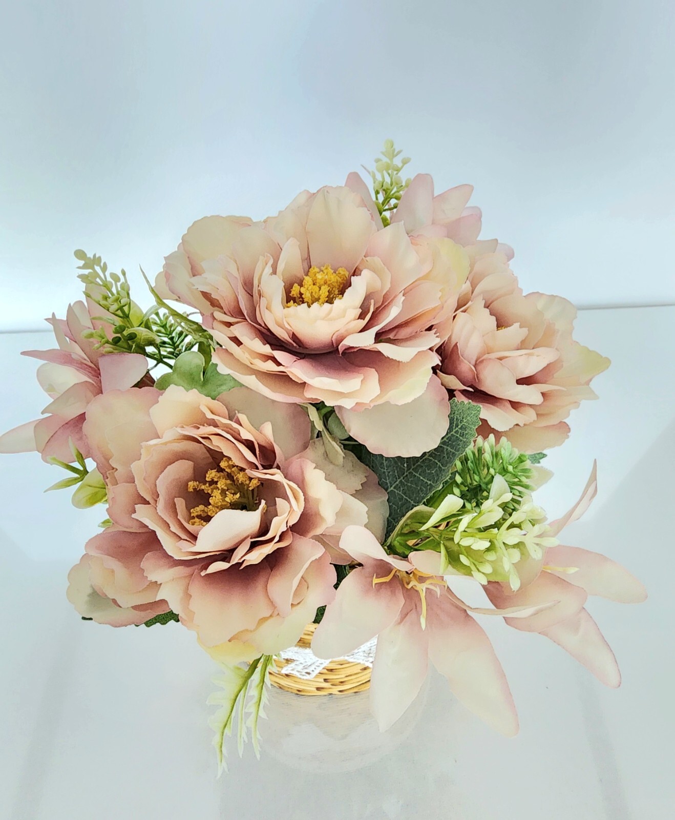 Artificial faux potted flowers plants home kitchen wedding office decorations