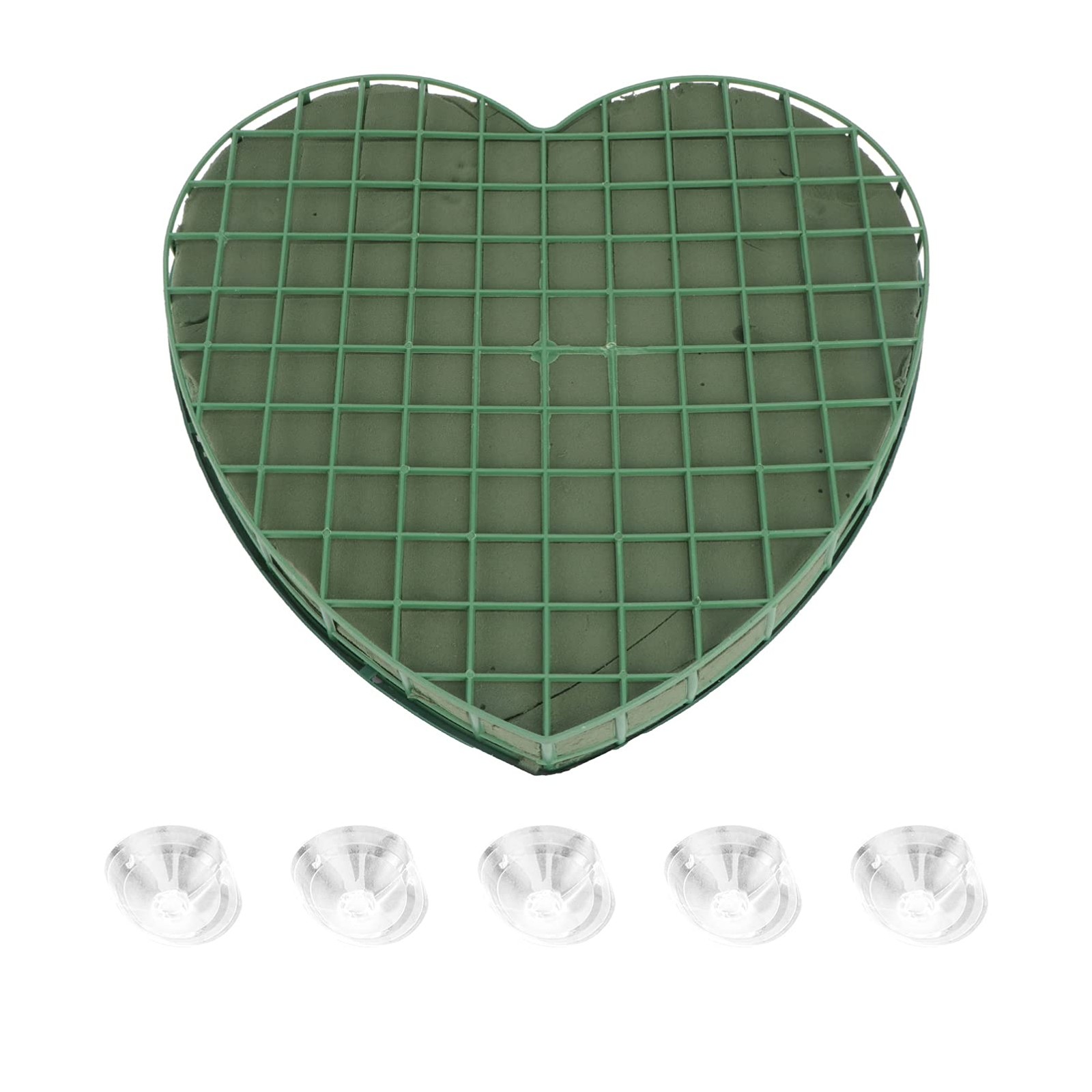 Wedding Car Floral Mud Plate Large Heart Shaped Foam Block 12.6×11.8×1.6 Inch