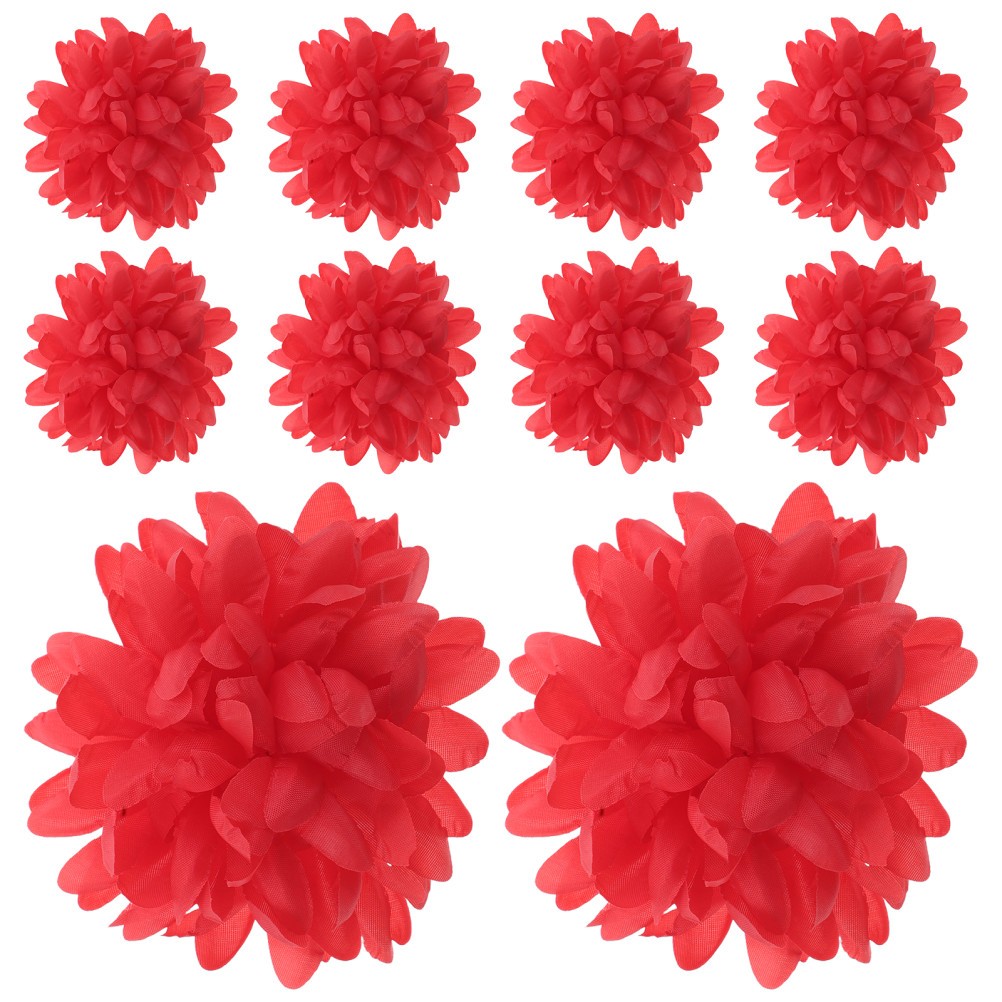 10 Pcs Artificial Chrysanthemums for Outdoors White Flowers Bulk