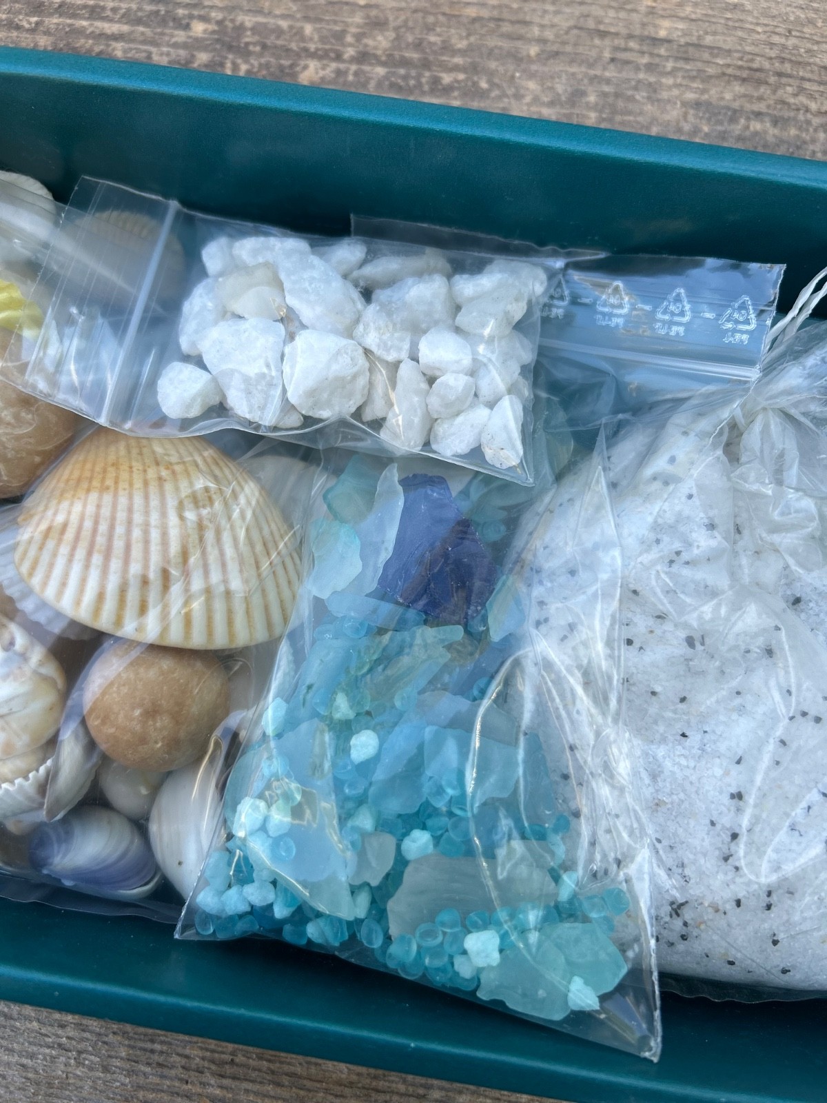 Ocean Vase Filler Beach Decor – Collection of Sand, Sea Glass, Sea Shells, etc.