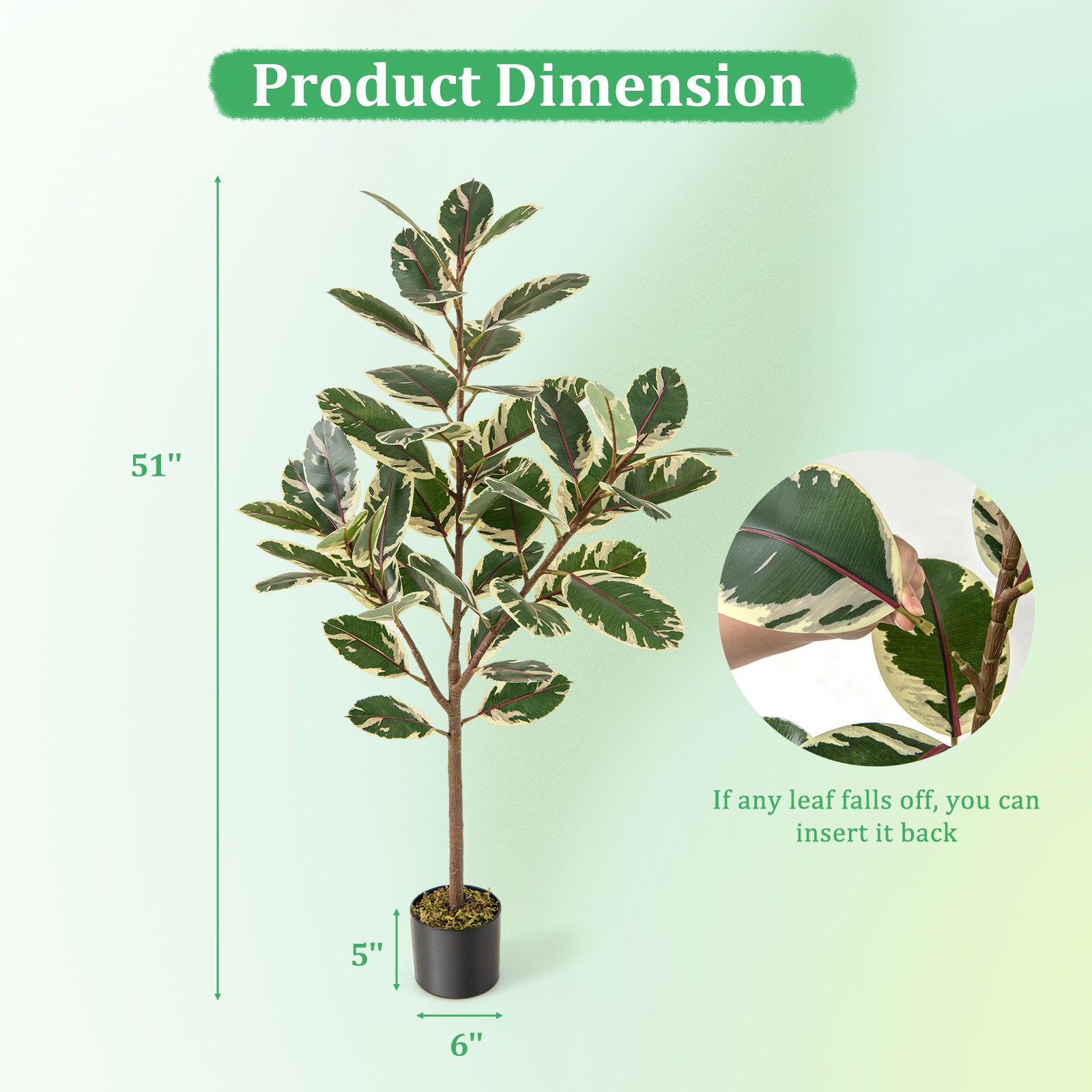 4.3′ Artificial Bird of Paradise Plant 2 Pack Fake Banana Leaf Potted Tree