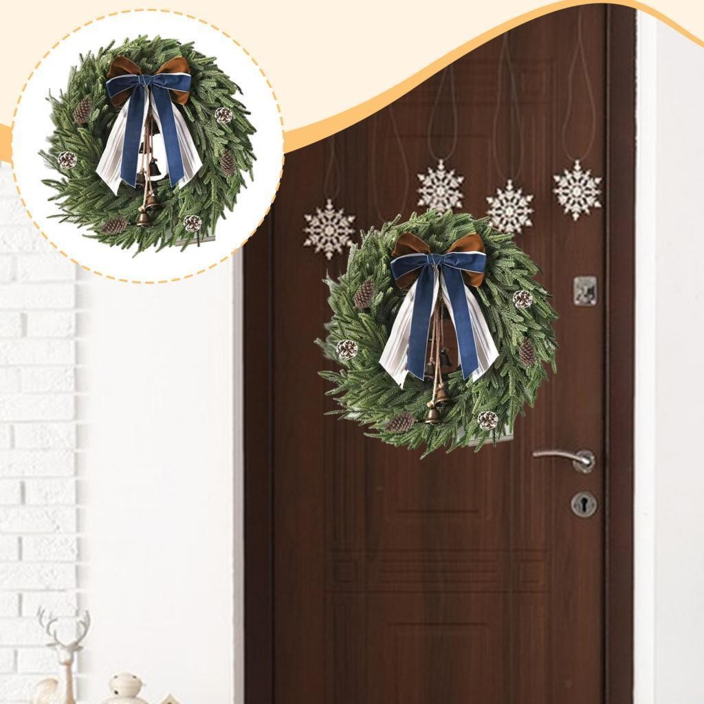 Christmas Wreath Rustic Front Door Wreath for Window Dining Room Living Room