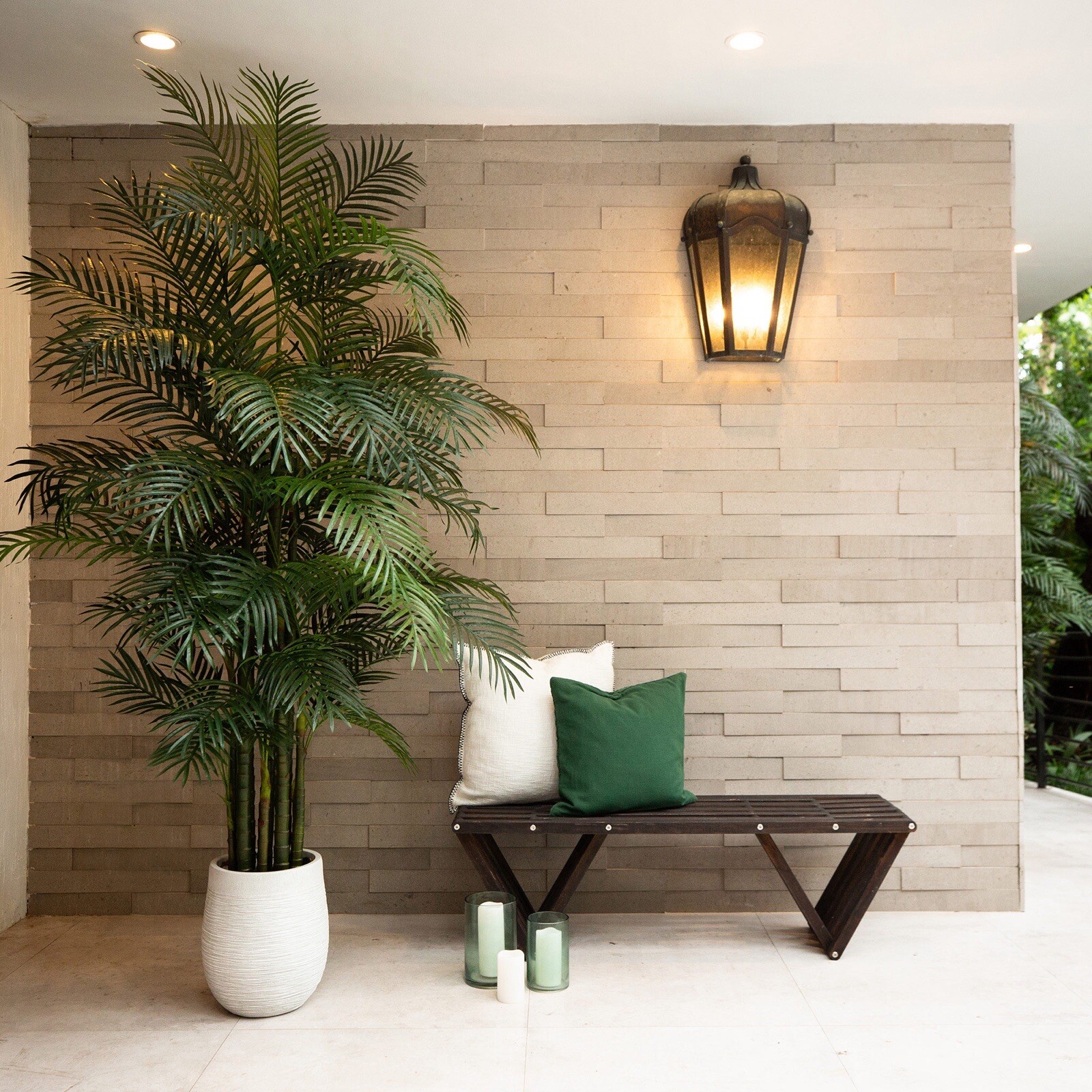 10’ UV Resistant Artificial Areca Palm Tree (Indoor/Outdoor). Retail $419