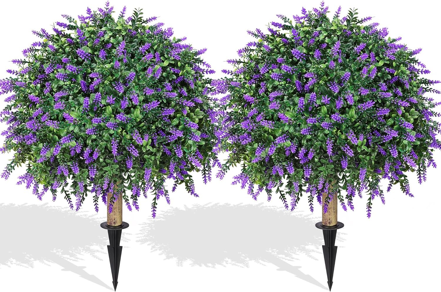 Fake Topiary Lavender 26 Inch 2 UV Resistant