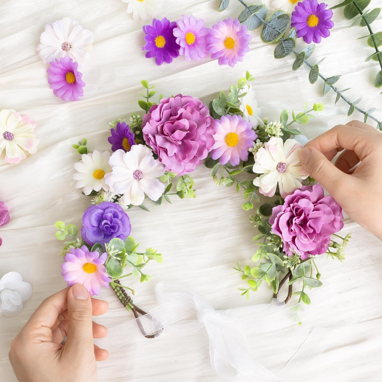 310 Pcs Fake Flower Heads Mini Artificial Flower Bulk Silk Flowers for Decora…
