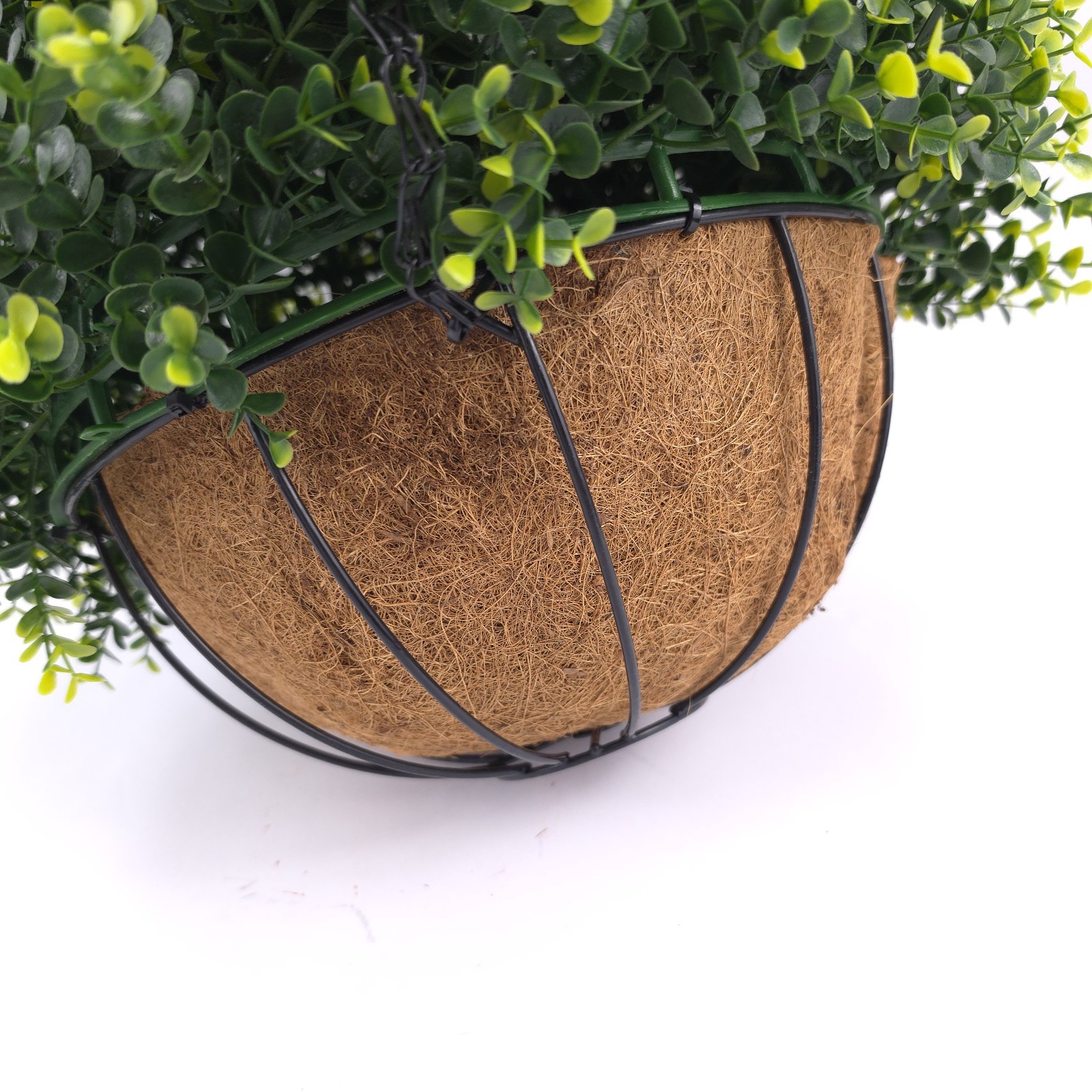 Wicker Park 17″ Faux Boxwood Floral Indoor/Outdoor Spring Hanging Basket