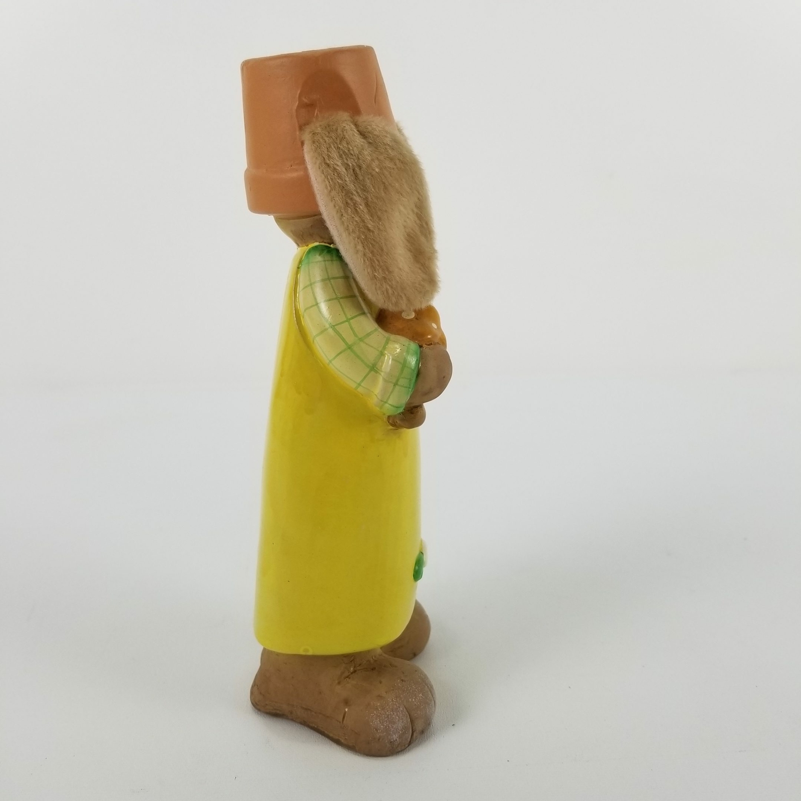 Whimsical Hide and Seek Bunny Statue for House Plant