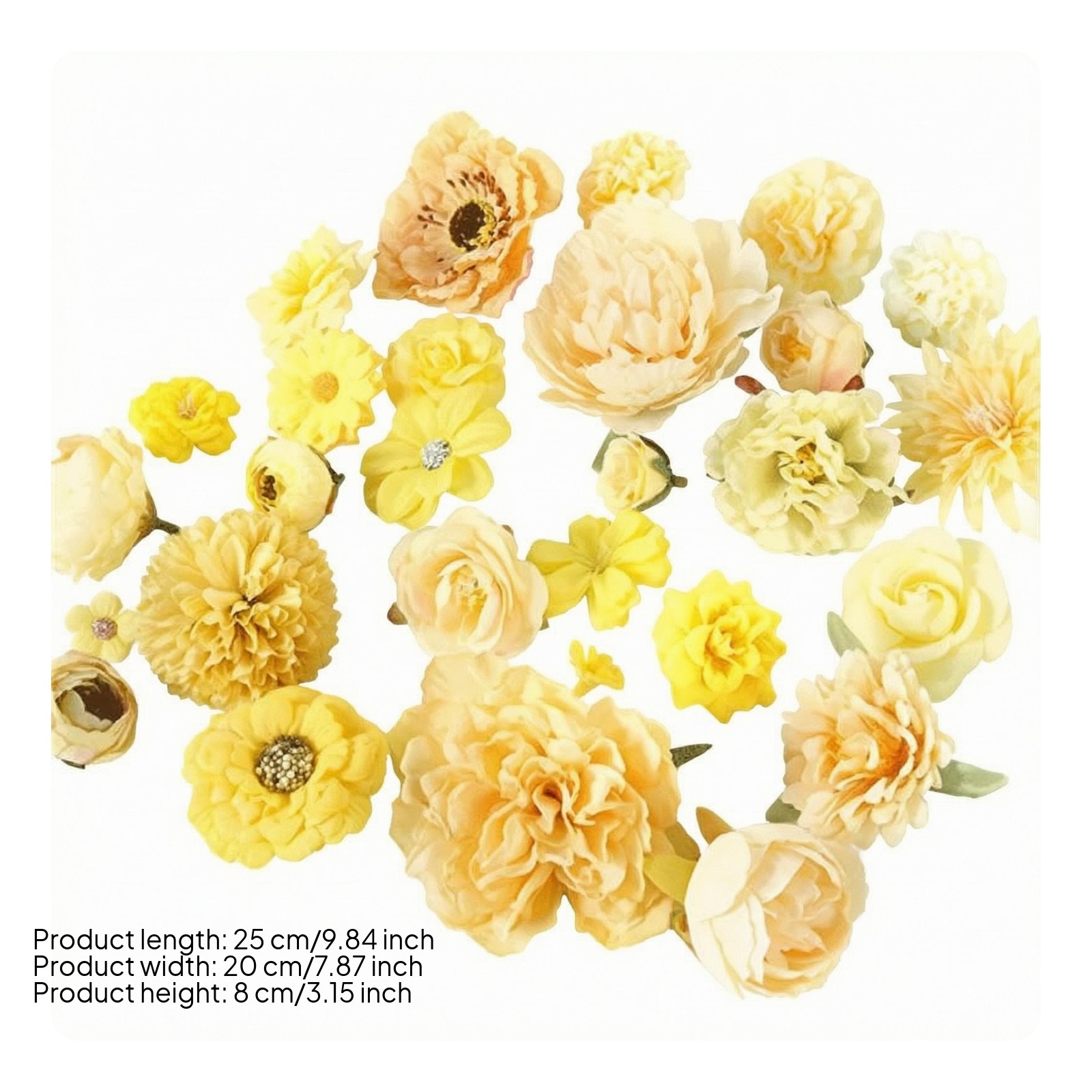 50 Pieces Faux Flower Heads Wedding Decoration Artificial Flower Heads