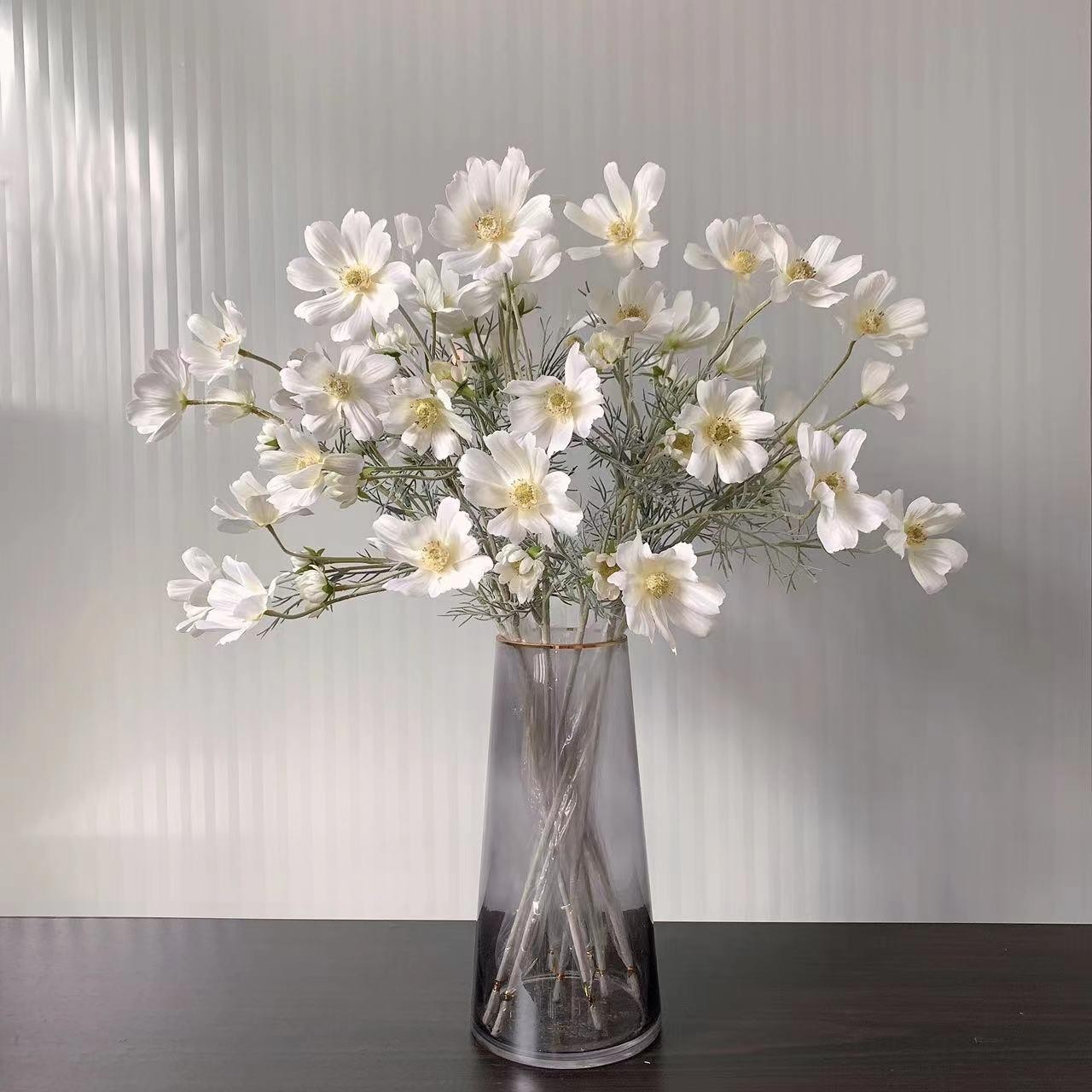 60CM Silk Chamomile Daisy Artificial Flower White Fake Wedding Home Decor Bouque