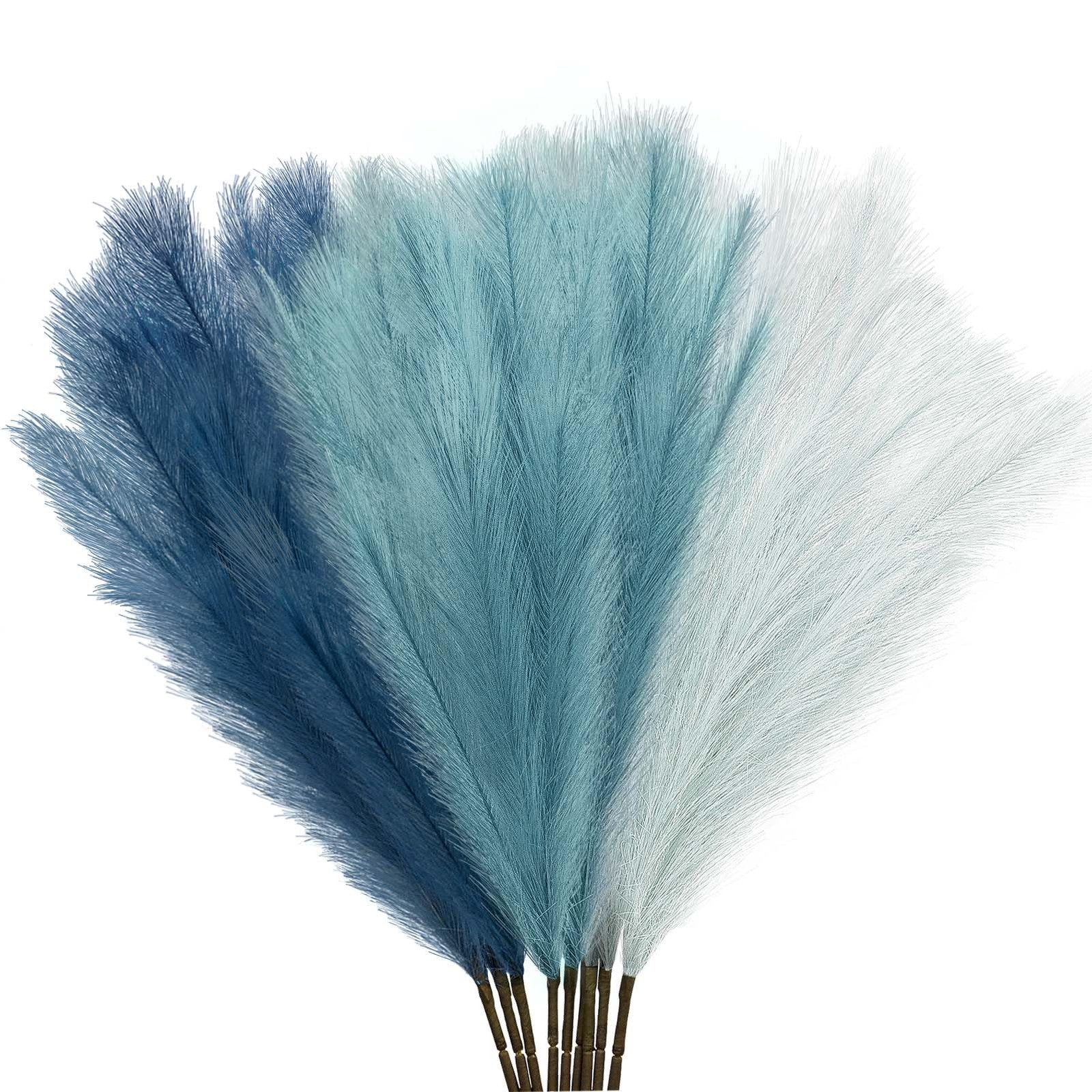9Pcs 3FT Colorful Faux Pampas Grass for Boho Decor, Non-Shedding Fluffy Artif…