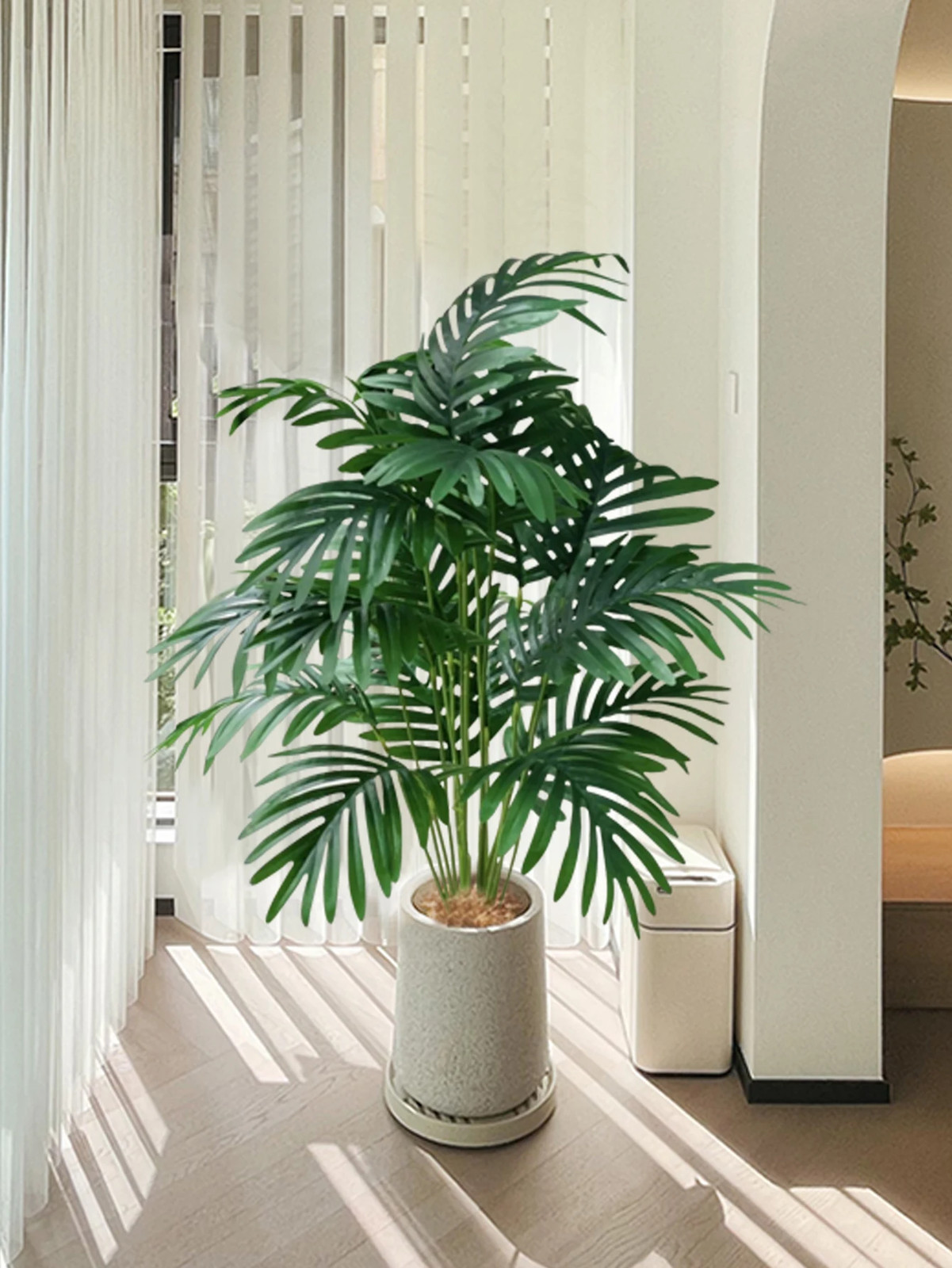 70-80cm Large Artificial Palm Tree Tropical Green Faux Monstera Plant Decor