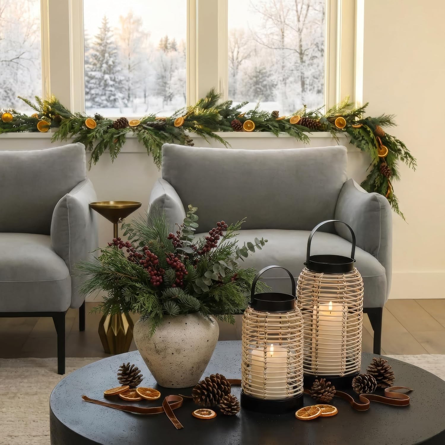 Boho Natural Rattan Lanterns – Modern Handcrafted Home Accent
