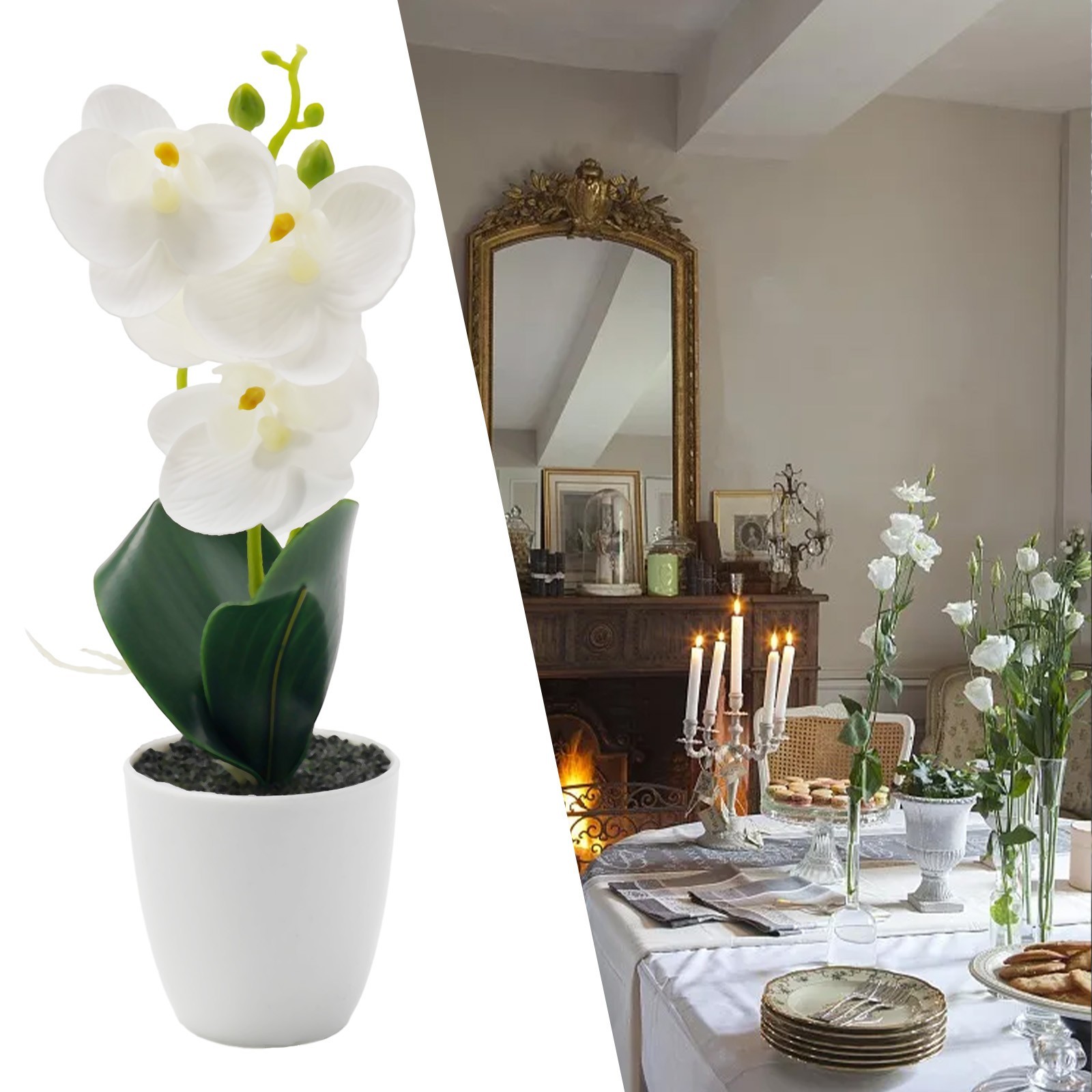 Silk Artificial Fake Orchid Flower Potted Plant Bonsai Party/Garden/Home Decor
