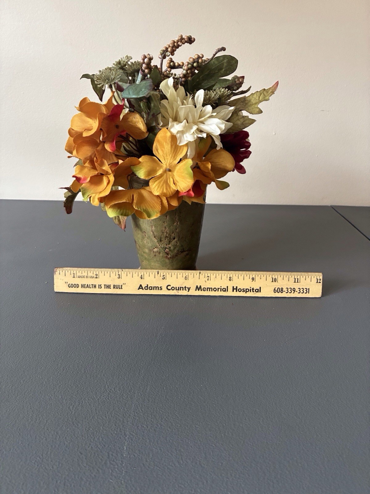 Multicolored ARTIFICIAL FLOWER ARRANGEMENT In Green Ceramic VASE